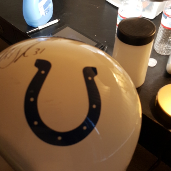 Signed Colts helmet by number 31 and number 85 - Picture 2 of 3